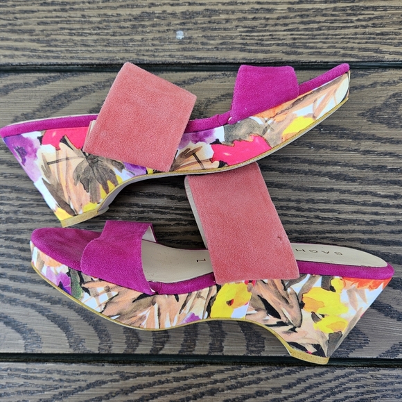 🌸🧡Sacha London Kali floral wedge size 7.5 - Picture 5 of 11